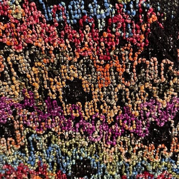 Vtg Chicos Design Tank Womens 1 Knit Floral Flower Motif Scoopneck Eclectic Gran - Picture 4 of 4